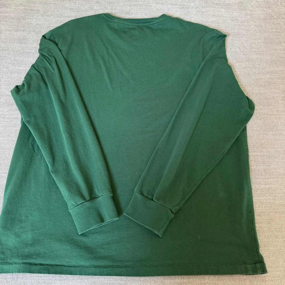 Polo Ralph Lauren Long Sleeve T-Shirt Mens XL Green Purple Pony Cotton